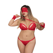 Conjunto de Juegos 4 Piezas - Lenceria encaje xl - ropa interior sensual