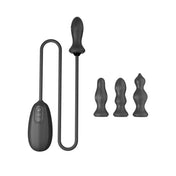 cuarteto de diversión - negro - inflable 
- vibrante - plug - anal - recargable - usb - juguete - sexual - silicona - dominame.cl