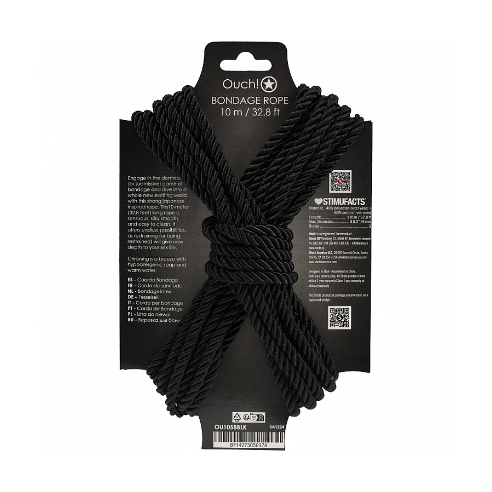 cuerda de bondage - sumision - shibari - atadura - sensual - esclavo sexual - dominante - amo  sumiso - atadura de pecho - atadura de cuerpo - apretar - masoquismo - palabra de seguridad - cuerdas de satin - textura suave - ouch - dominame - sexshop dominame 