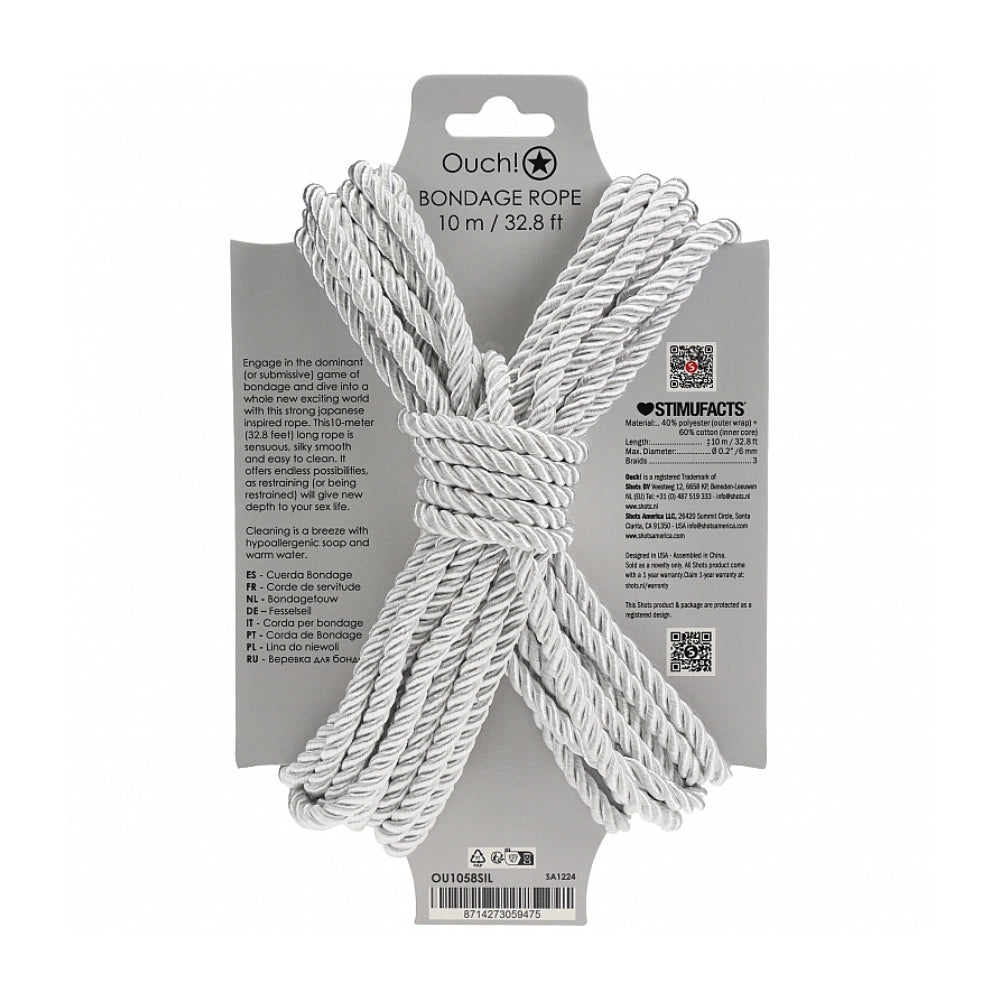 cuerda de bondage - sumision - shibari - atadura - sensual - esclavo sexual - dominante - amo  sumiso - atadura de pecho - atadura de cuerpo - apretar - masoquismo - palabra de seguridad - cuerdas de satin - textura suave - ouch - dominame - sexshop dominame 