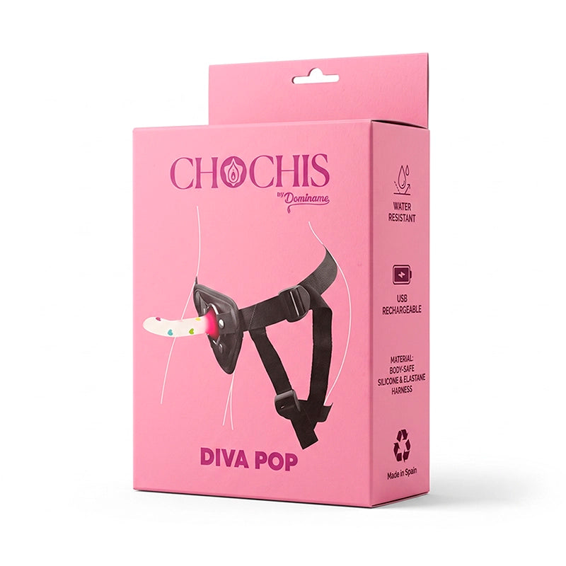 set de arnes con dildo - dildo no falico - dildo tierno - arnes de cuerina - arnes de pegging - parejas lesbicas - parejas heterocuriosas - sexo anal - sexo vaginal - correas ajustables - arnes con dildo intercambiable - dildo dulce pop - arnes diva - chochis - sexshop dominame - dominame 