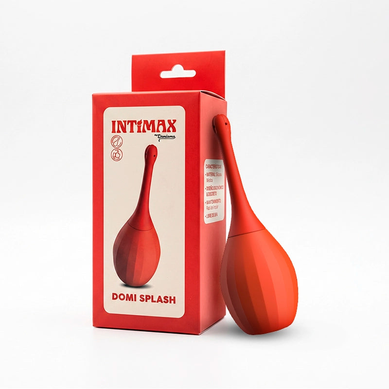 enema - pera de lavado anal - conector de ducha - enema de ducha - boquilla flexible - boquilla desmontable - enema con respirador - intimax - naranjo - facil de usar - limpieza anal - sexo anal - respirador antireflujo - dominame - sexshopdominame