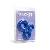 kit de anillos - cockring kit - 3 anillos para el pene - silicona liquida - azul - textura extra blanda - mejora la ereccion - potenciador de ereccion - retardante de eyaculacion - anillo testicular - anillo para el tronco del pene - estirable - facil de usar - facil de poner - fetiche - talla s  talla m - talla l - domianme- tulones - sexshop dominame