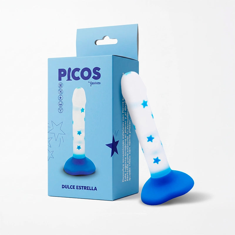 dildo no falico - dildo tierno - dildo estrella - brilla en la oscuridad - dildo con ventosa - silicona medica - lgbt - arnes - pegging - sexshop dominame - dominame - picos
