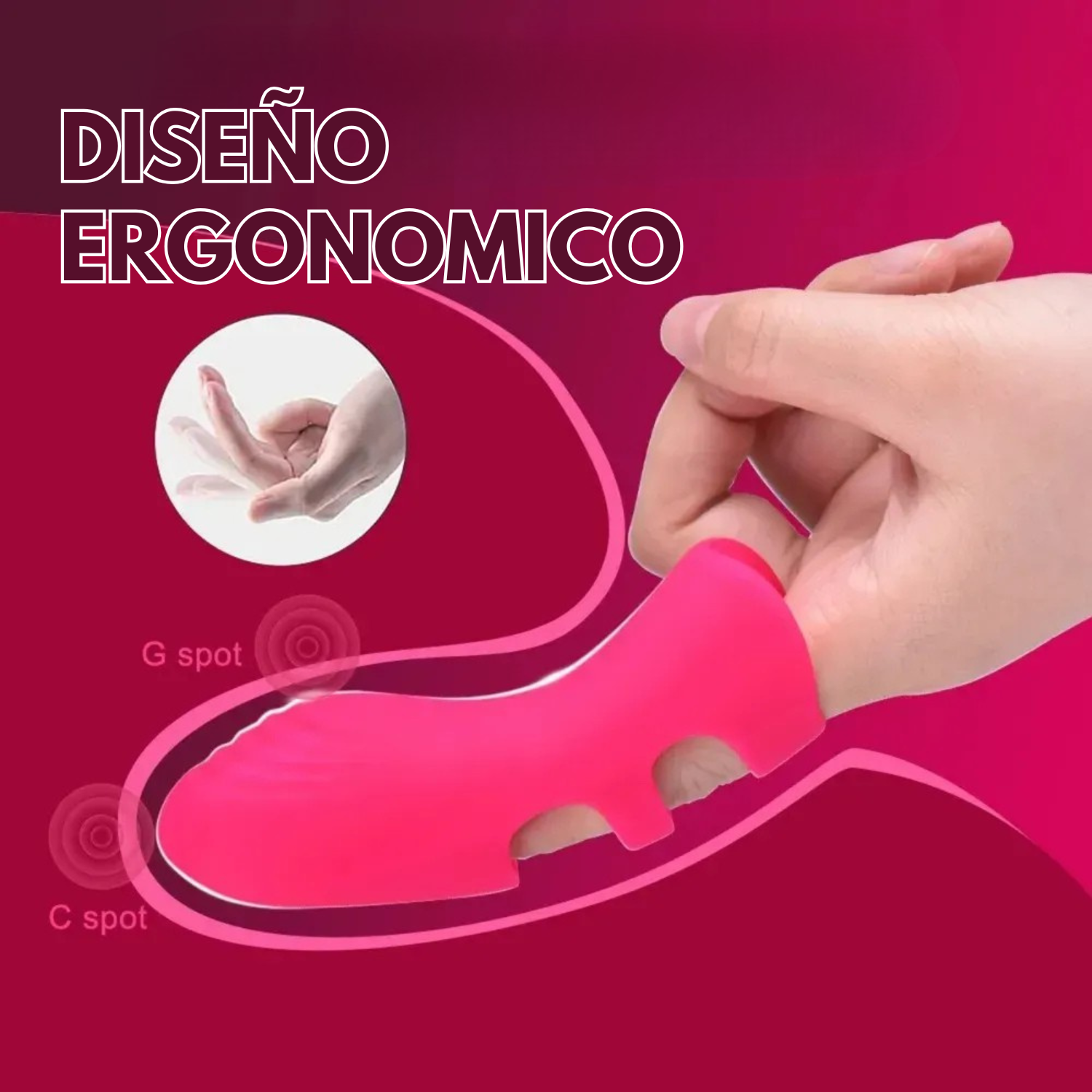 Dedo vibrador Titina - estimulante para punto g - juguete lesbico - vibrador femenino - vibrador para parejas - juegos previos - diversión sexual - juguetes intimos - sexshop dominame - tienda sexual - juguetes intimos - dominame 