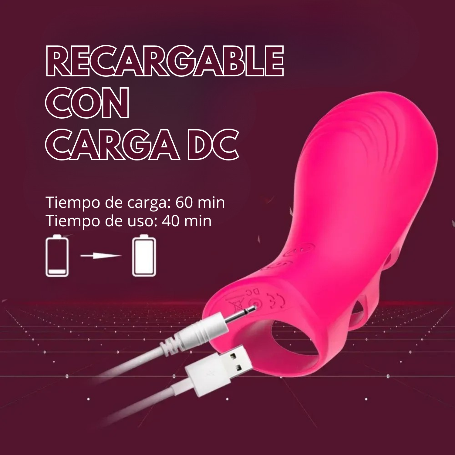 Dedo vibrador Titina - estimulante para punto g - juguete lesbico - vibrador femenino - vibrador para parejas - juegos previos - diversión sexual - juguetes intimos - sexshop dominame - tienda sexual - juguetes intimos - dominame 