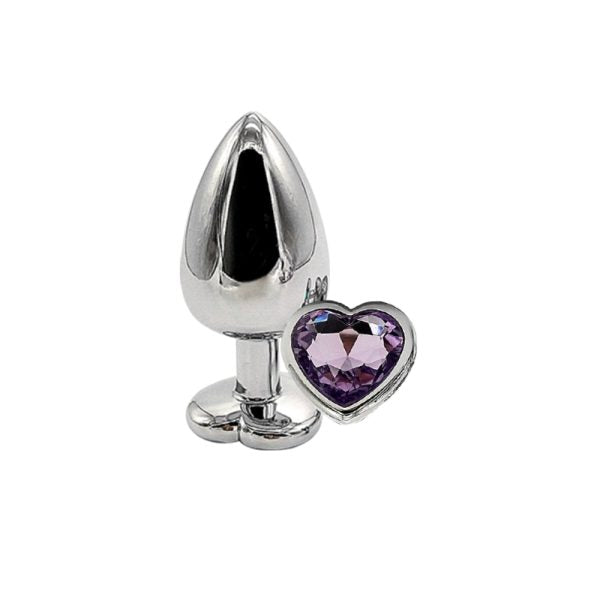 Dilatador anal corazon purpura - dominame - plug anal - plug juguete sexual - plug xxx - dilatador anal - plug sex - Sex shop Dominame.cl
