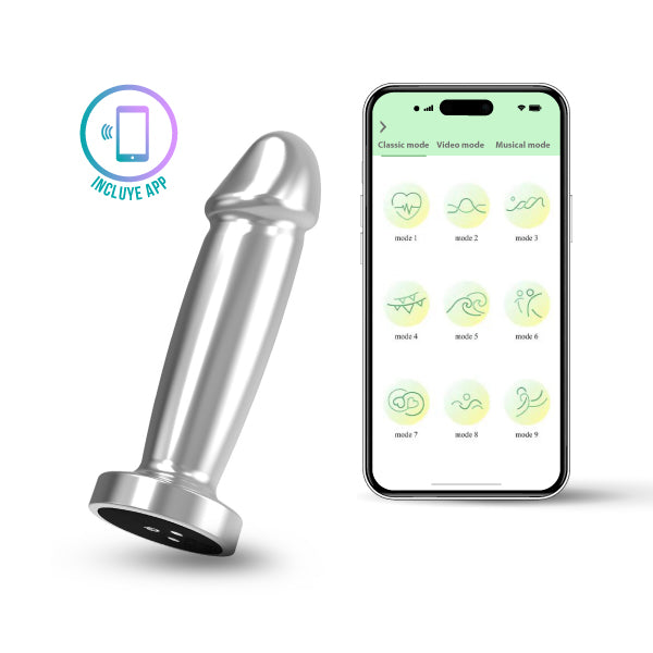 Dilatador Anal Metálico Brillo del Éxtasis 2.0 - vibrador - movimiento - - aplicación - juguetes eróticos - placer - adultos - parejas - Jugueteo - Caricias - Santiago - Sexy