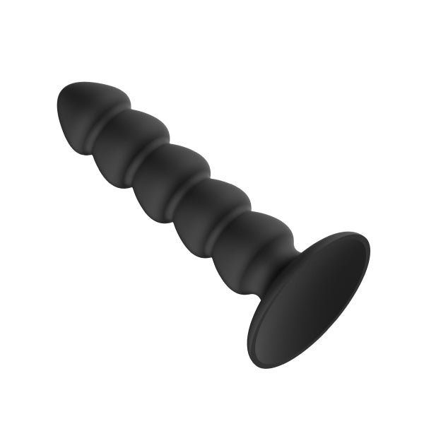 Dilatador anal torre del placer sexshop dominame - silicona . juguete para adulto - placer - anal - textura - ventosa - negro - placer - ondas - dilatador - prostata