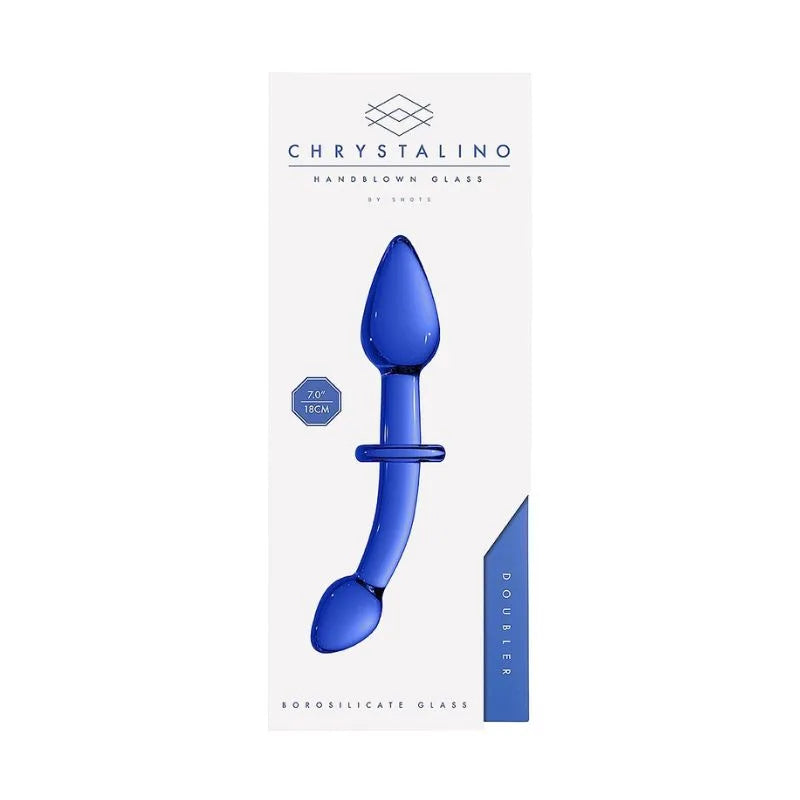 Dildo-plug Chrystalino Azul de Ouch! - Estimulador prostata - punto p - Sexshop Dominame.cl - CHR018BLU