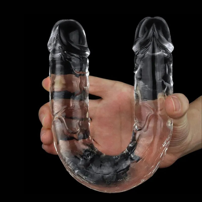 Dildo Doble - Transparente - Lovetoy - consolador realista - doble - LV310018 -Sexshop - dominame