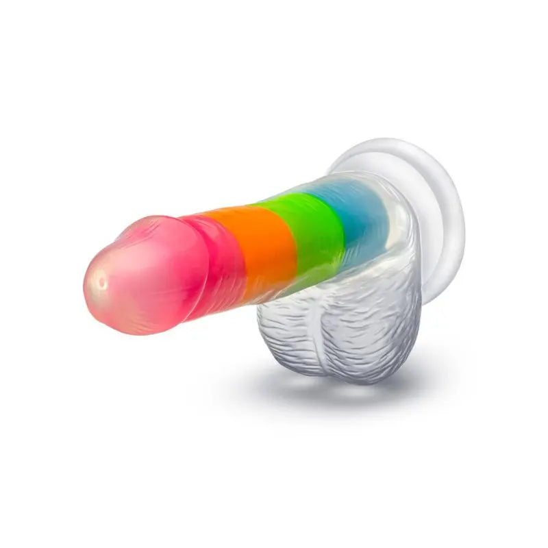 Dildo - Glow in the Dark - neo elite - blush - Rainbow - consolador - dildo realista - sexshop - dominame - BL 82409