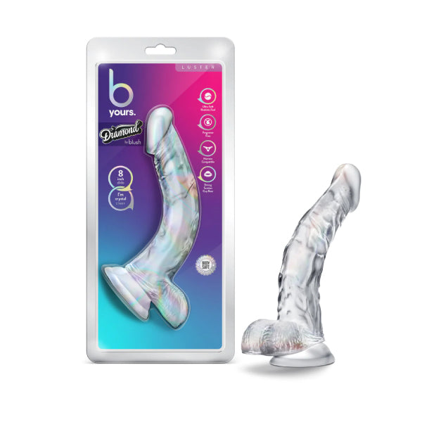 Dildo B Yours Diamond Luster - dildo transparente - juguetes sexuales - tiendas eroticas - dominame.cl
