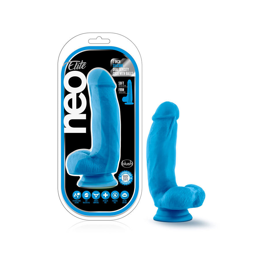 Dildo Neo Elite 7 Blue - Dildo realista - dildo con ventosa - juguetes para adultos - juguetes eroticos - sex shop santiago