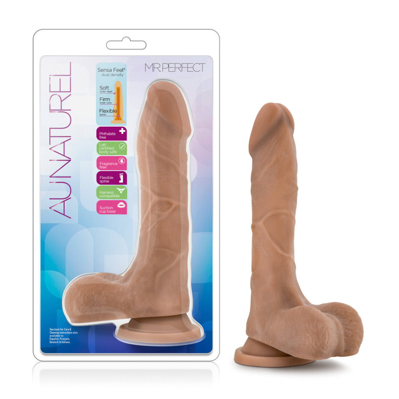 Dildo Señor Perfecto de Au Naturel - dilldo realista - dildo con ventosa - juguetes eroticos - pene de juguete - sex shop chile - envios discretos - dildo con testiculos