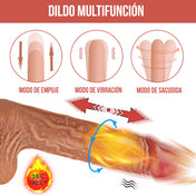 Dildo la potencia de roco - sexshop - dominame - movimiento - dildo - vibrante - calor - app - realista - textura - glande - recargable - ventosa 