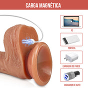 Dildo la potencia de roco - sexshop - dominame - movimiento - dildo - vibrante - calor - app - realista - textura - glande - recargable - ventosa 