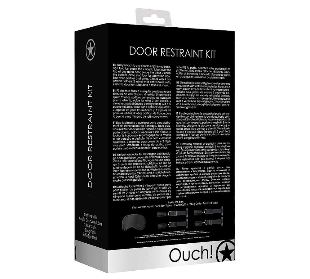 kit de sumision - muñequeras - tobillerras - amarras de puerta - enganche a la puerta - posicion de sumicion - entrega total - sexo bdsm - bdsm - dominacion - ouch - dominame - sexshop dominame 