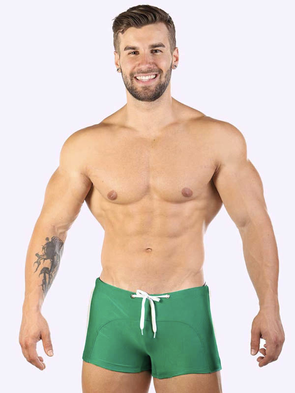 Drenched Trunk Swim Tidepool - Green - JJ Malibu - bañador para hombre - ropa de baño masculino - boxer de baño