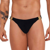 Eros Latin Thong Black - tanga masculina - ripa interior sexy para hombre - tanga con broche hombre
