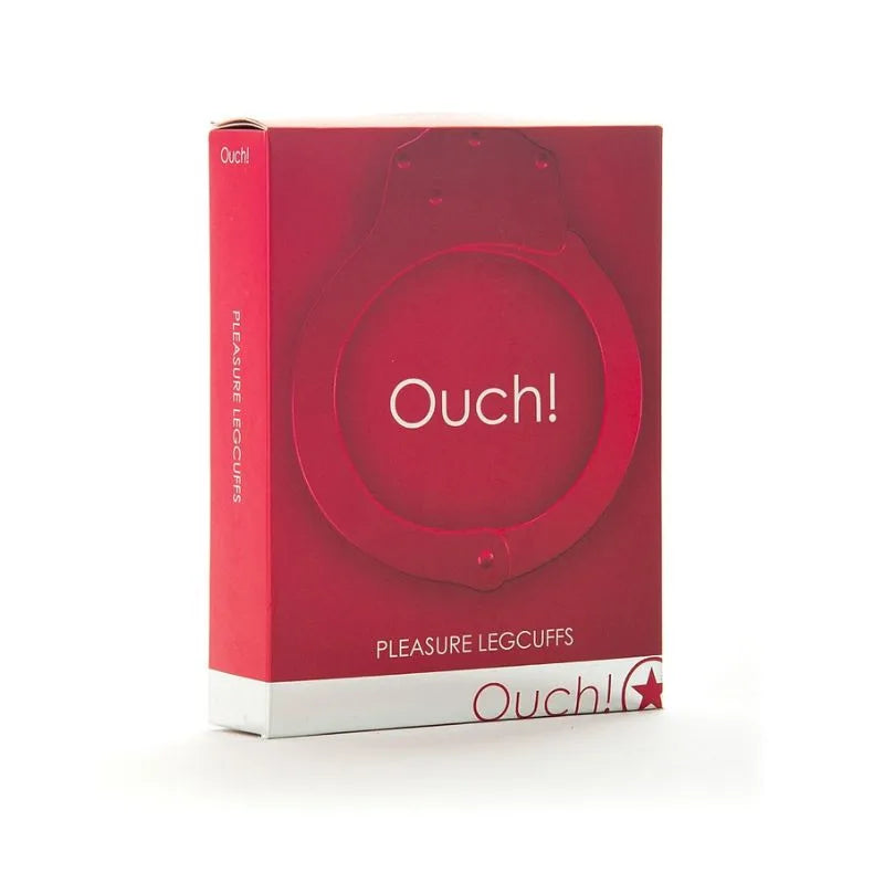 Esposas de placer para piernas roja de Ouch! - kynk - Bondage - Sexshop Dominame.cl