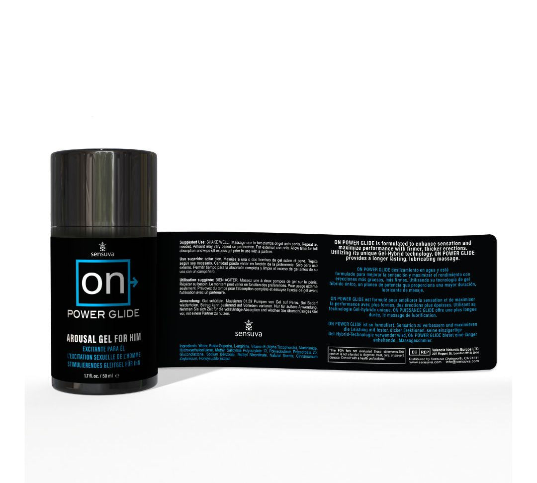 Estimulante Para Pene - ON Power Glide - 50ml. - Sensuva - Sex shop dominame.cl