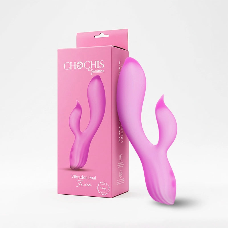 vibrador dual - punto g - clitoris - silicona liquida - recargable - estimulante vaginal - doble orgasmo - vibrador conejito - rosado - flexible - sexshop dominame - dominame 