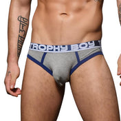 For Hung Guys Brief Jockstrap Grey TROPHY BOY® de Andrew Christian en Dominame.cl