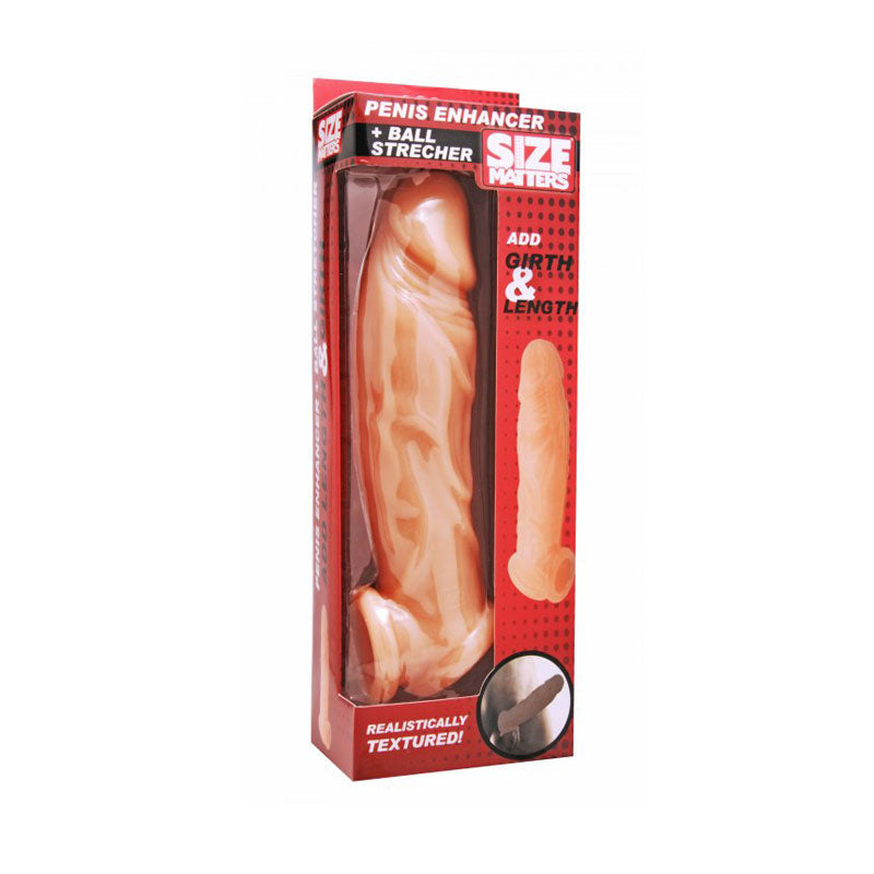 Funda Para Pene Realista y Ball Stretcher de Size Matters - Fundas para engrosar el pene - toys adultos