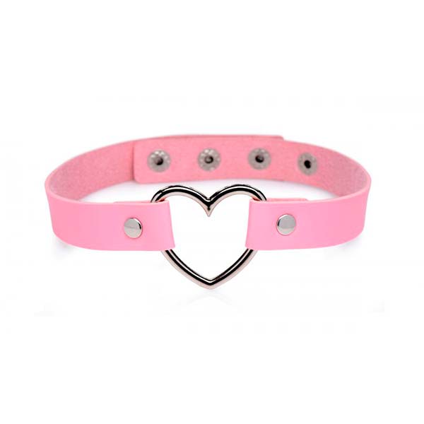 Gargantilla Sweet Heart Chrome Heart Rosa - Collar Bondage - Collar Kink - Envios discretos