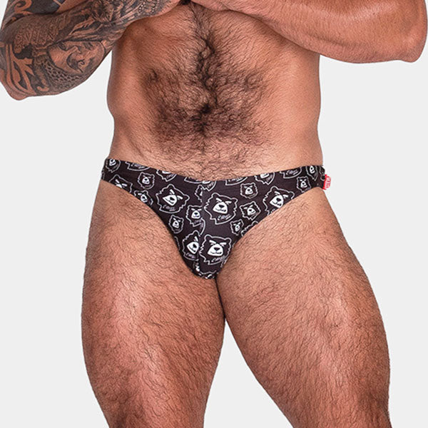 HAPPY BEAR BIKINI BLACK - bañador - traje de baño hombre - sunga de baño