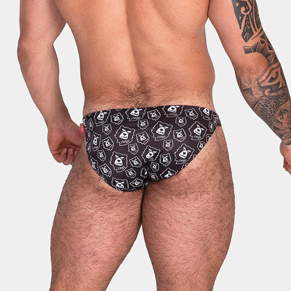 HAPPY BEAR BIKINI BLACK - bañador - traje de baño hombre - sunga de baño