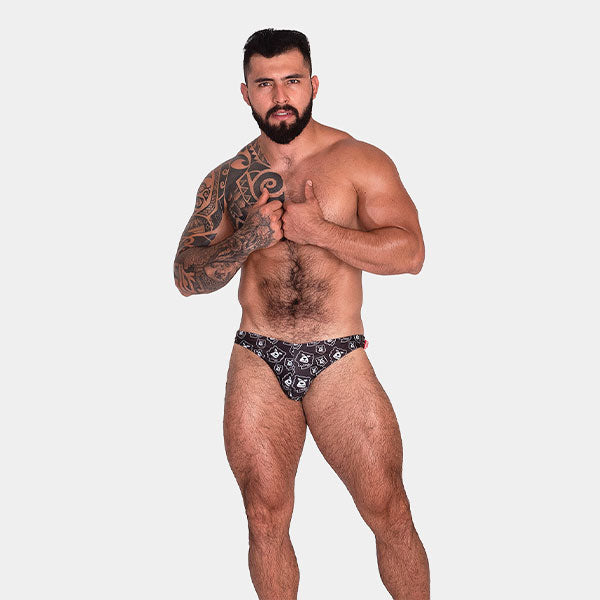 HAPPY BEAR BIKINI BLACK - bañador - traje de baño hombre - sunga de baño