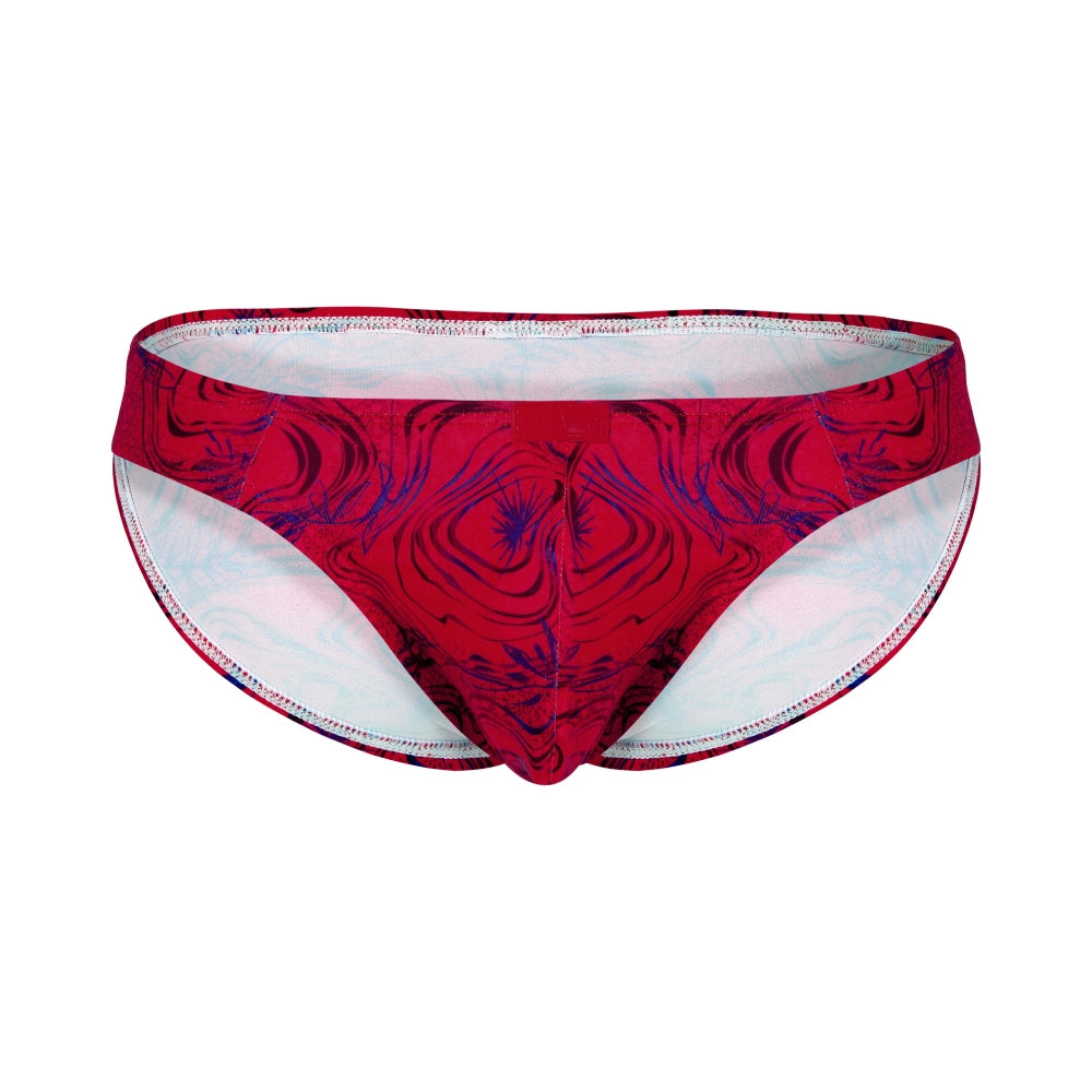 lenceria masculina - prenda estampada - lenceria roja - bikini - slip - brief - calzoncillo - corte anatomico - prenda erotica - lenceria erotica - copa levantadora de bulto - clever - dominame - sexshop dominame 