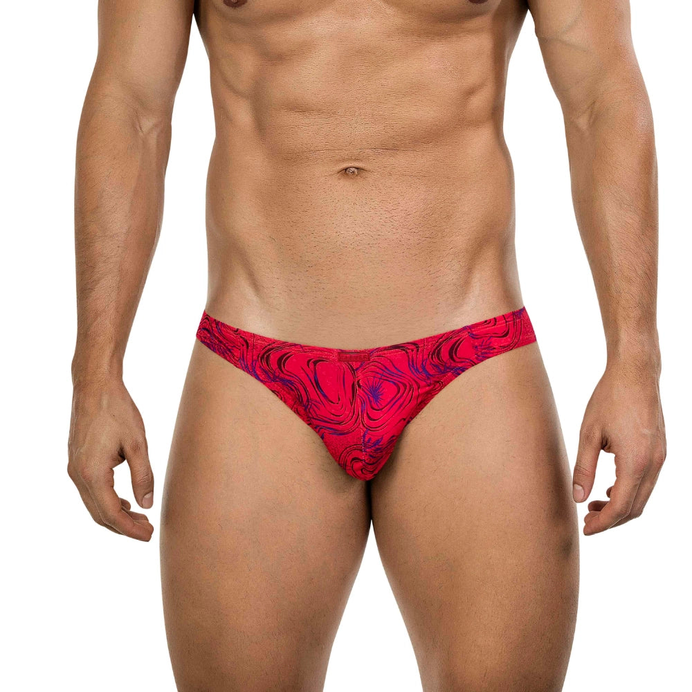 lenceria masculina - prenda estampada - lenceria roja - bikini - slip - brief - calzoncillo - corte anatomico - prenda erotica - lenceria erotica - copa levantadora de bulto - clever - dominame - sexshop dominame 