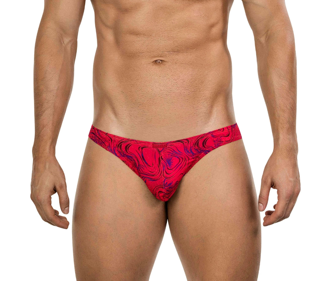 lenceria masculina - prenda estampada - lenceria roja - bikini - slip - brief - calzoncillo - corte anatomico - prenda erotica - lenceria erotica - copa levantadora de bulto - clever - dominame - sexshop dominame 