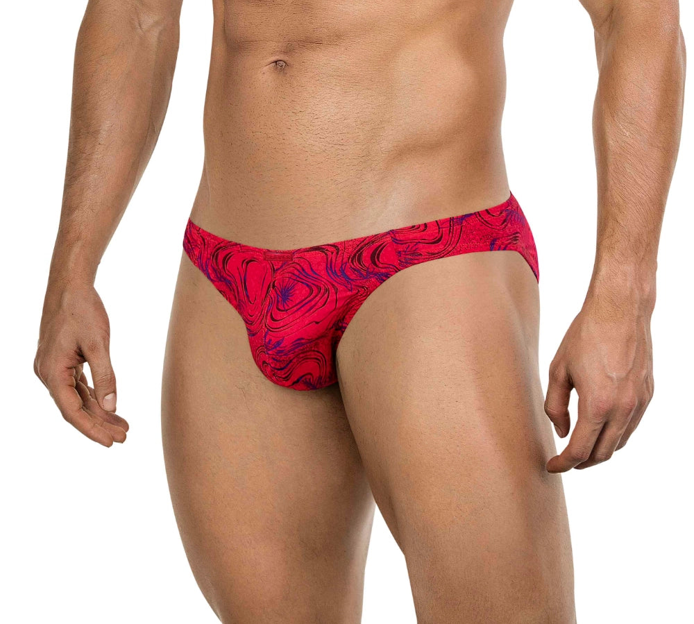 lenceria masculina - prenda estampada - lenceria roja - bikini - slip - brief - calzoncillo - corte anatomico - prenda erotica - lenceria erotica - copa levantadora de bulto - clever - dominame - sexshop dominame 