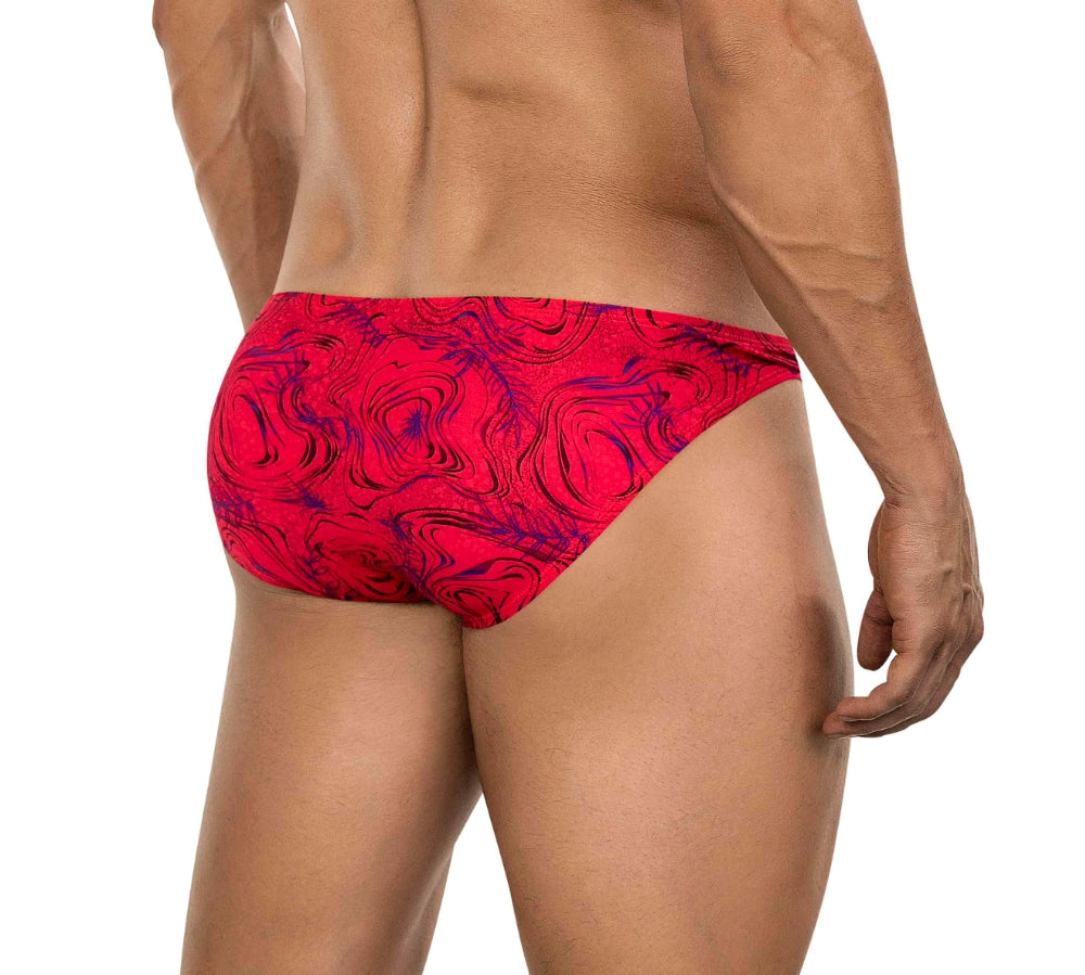lenceria masculina - prenda estampada - lenceria roja - bikini - slip - brief - calzoncillo - corte anatomico - prenda erotica - lenceria erotica - copa levantadora de bulto - clever - dominame - sexshop dominame 