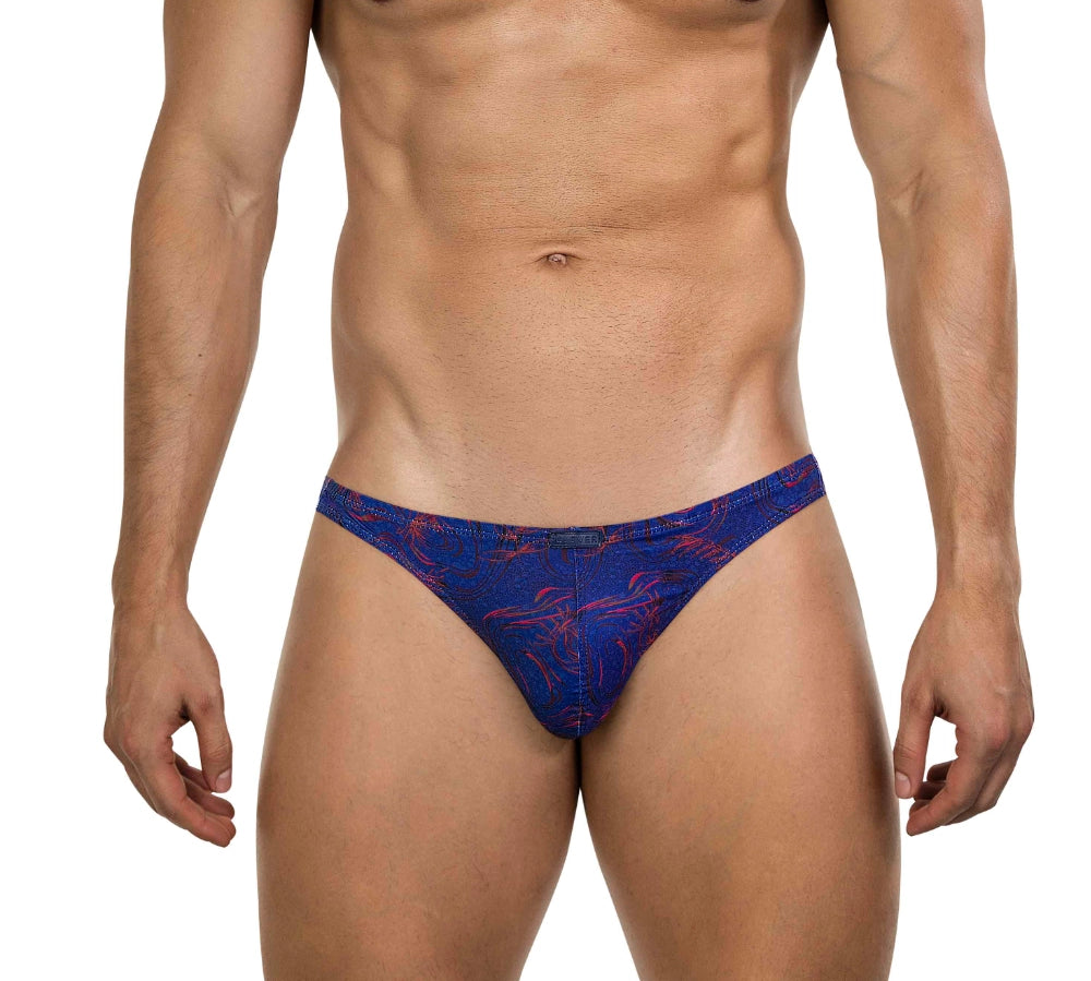 tanga intima - lenceria masculina - colale masculino - prenda metida en gluteo - prenda sexy - lenceria erotica - estampado azul prenda estampada - look sexy - tanga masculina - lenceria azul - clever - dominame - sexshop dominame 