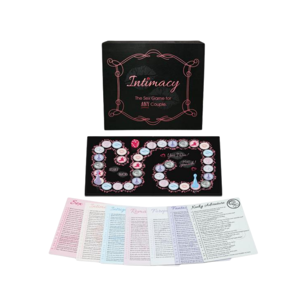 Intimidad - juego de mesa - juego erotico - juego de cartas - tablero - juego sexual - tarjetas de preguntas - actividades sexuales - juego de parejas - desafios - sexshop - dominame 