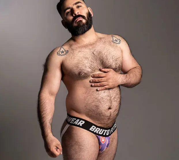 JOCK ORANGE & PURPLE - Suspensorio - jock - lenceria masculina - ropa intima deportiva de hombre - ropa interior masculino
