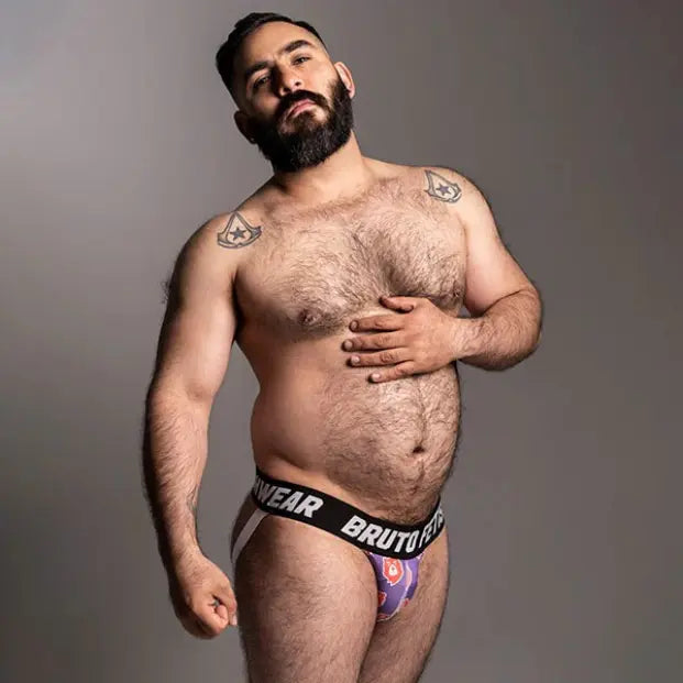JOCK ORANGE & PURPLE - Suspensorio - jock - lenceria masculina - ropa intima deportiva de hombre - ropa interior masculino