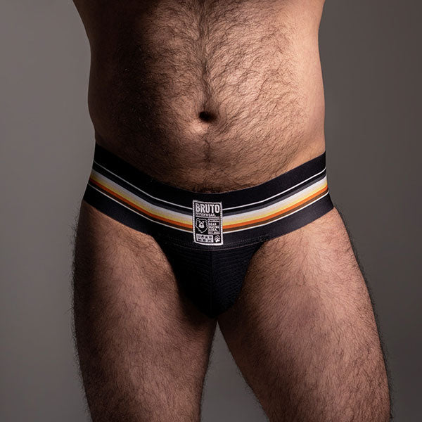 JOCK CRUNCHY BLACK - suspensorio - lenceria masculina - josckstrap - ropa interior de hombre