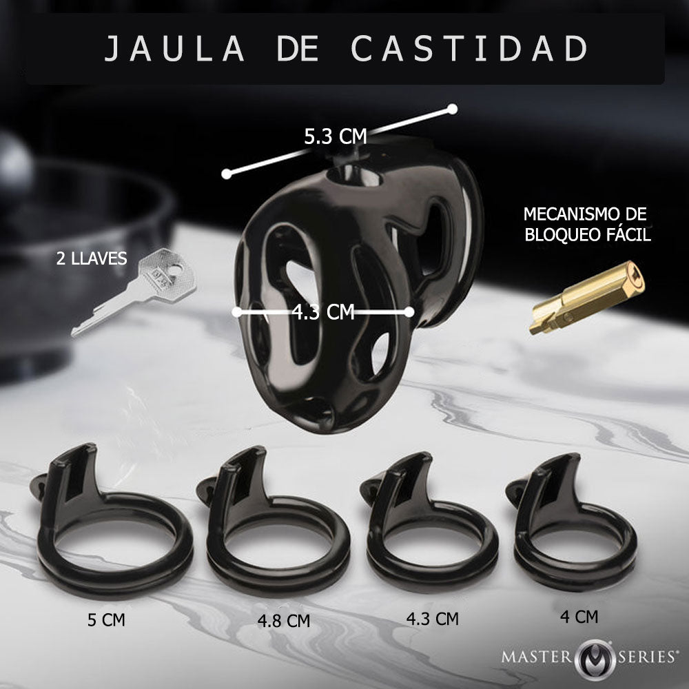 Jaula de castidad de doble anillo - Dominacion y sumision - Fantasias sexuales - BDSM Chile