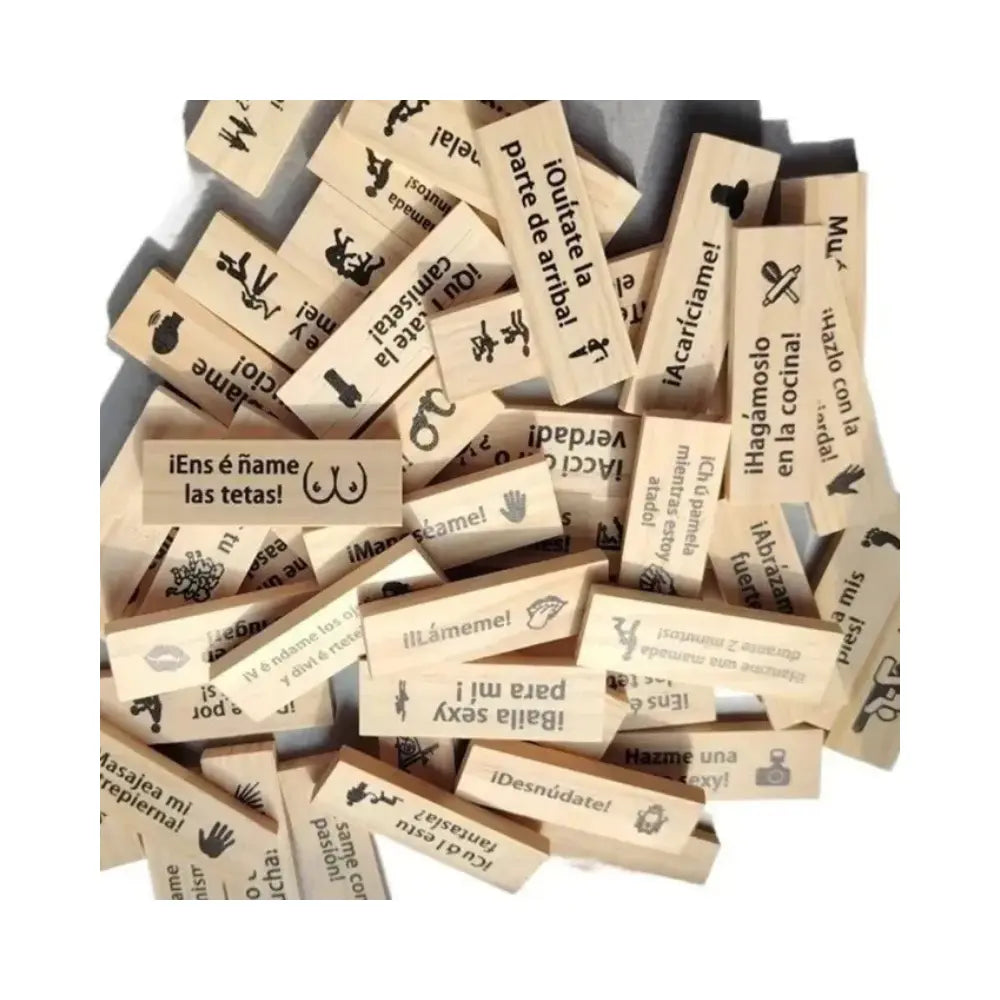 jenga - juego sexual - juego de parejas - diversion caliente - placer - previa hot - acciones sexuales - desafios sexuales - diversion - sexshop - dominame - nuevo juego 