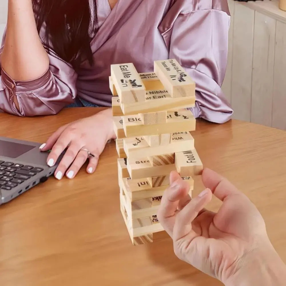 jenga - juego sexual - juego de parejas - diversion caliente - placer - previa hot - acciones sexuales - desafios sexuales - diversion - sexshop - dominame - nuevo juego 