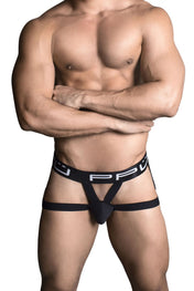 Jockstrap Black - PPU - jock - suspensorios - lenceria pequeña hombre - ropa interior sensual masculina