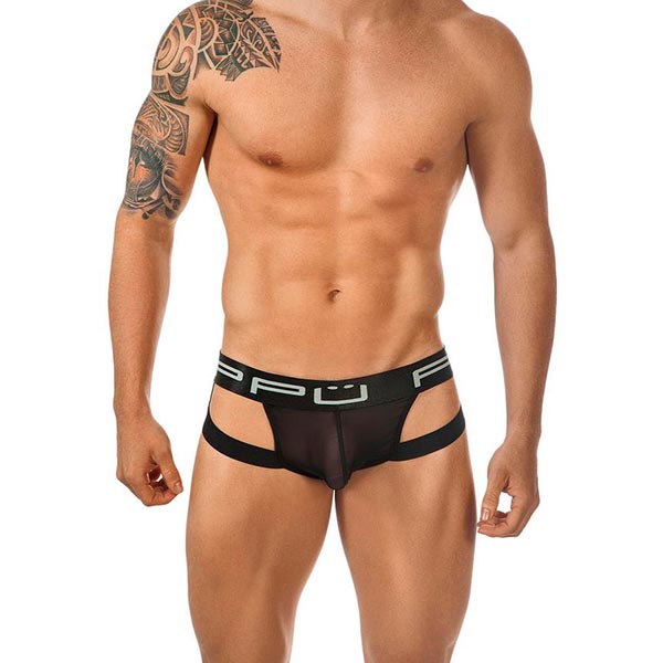 Jockstrap Black - suspensorio masculino - lenceria de malla hombre - ropa interior sexy - calzoncillo