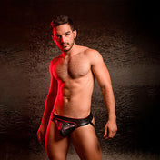 Jockstrap Cuero Perverso - suspensorio masculino- ropa interior de cuero - ropa erotica de hombre