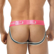 Jockstrap Grey/Pink - suspensorios - calzoncillo - ropa interior hombre - lenceria masculina